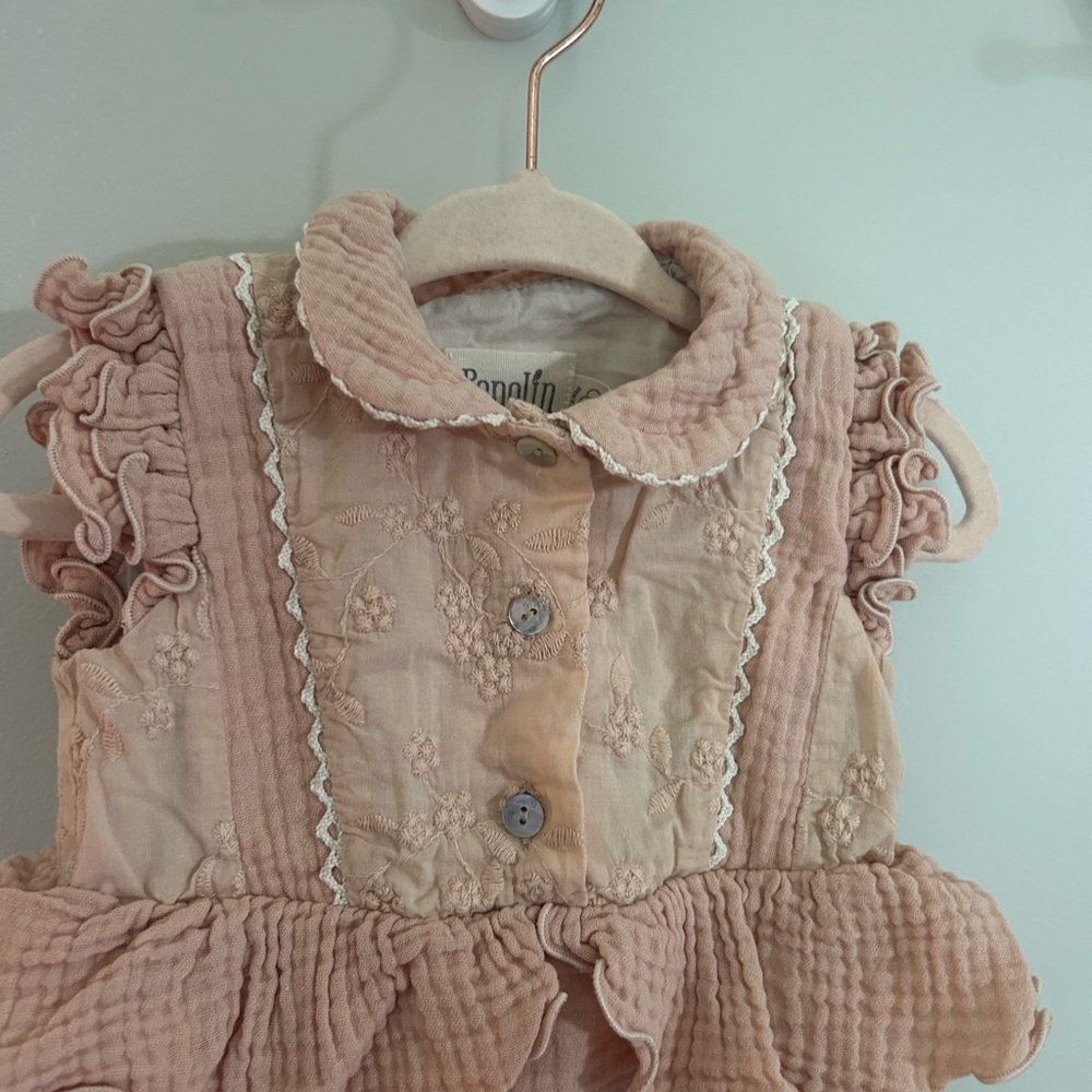 Pink Ruffled Baby Romper - Picture 2 of 4